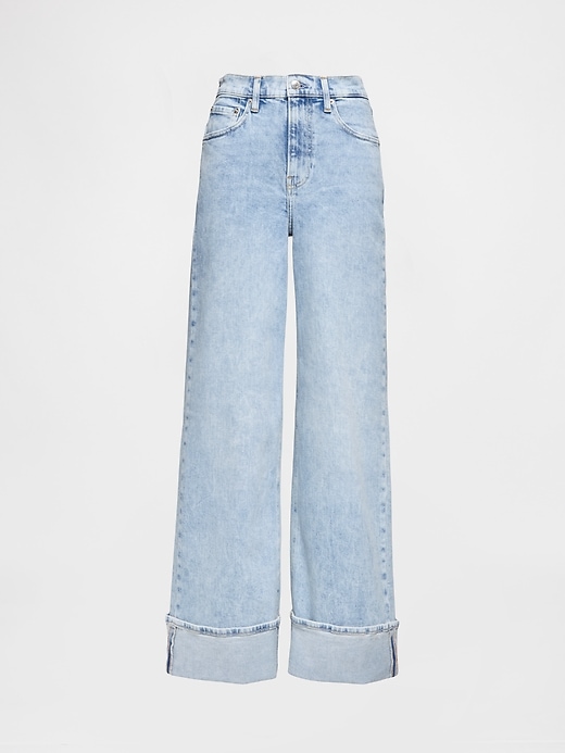 Image number 6 showing, High Rise Stride Cuffed Wide-Leg Jeans