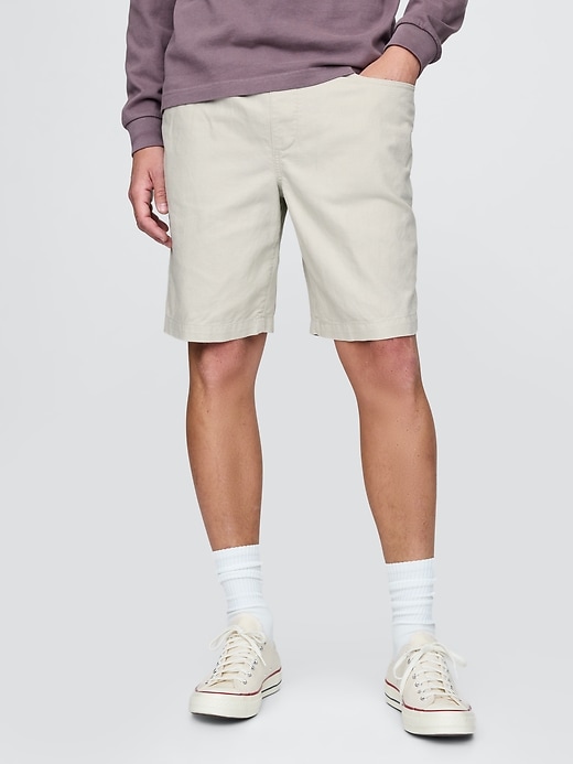 Image number 2 showing, Linen-Cotton Easy Shorts