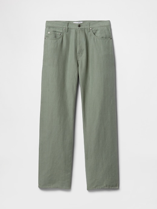 Image number 6 showing, Linen-Cotton '90s Loose Herringbone Pants