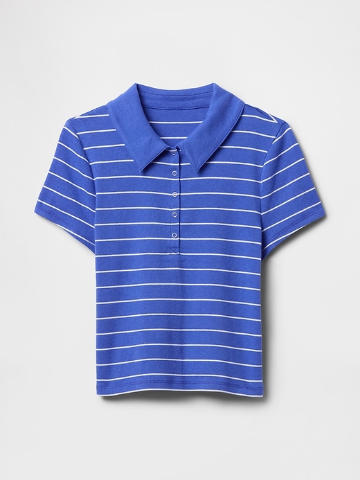 Image number 5 showing, Modern Rib Cropped Polo Shirt