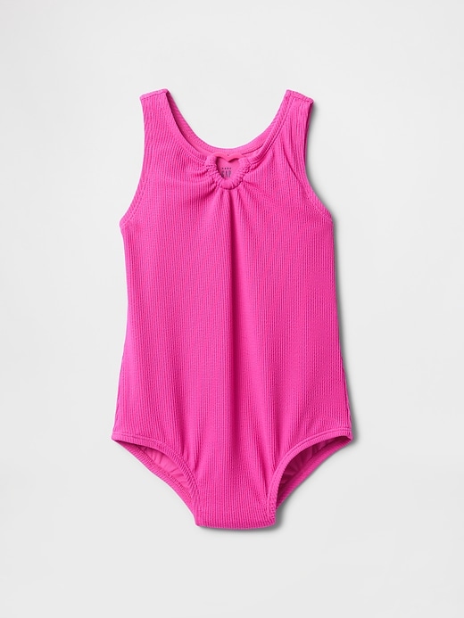 Image number 1 showing, Baby & Toddler Rib One-Piece Swimsuit