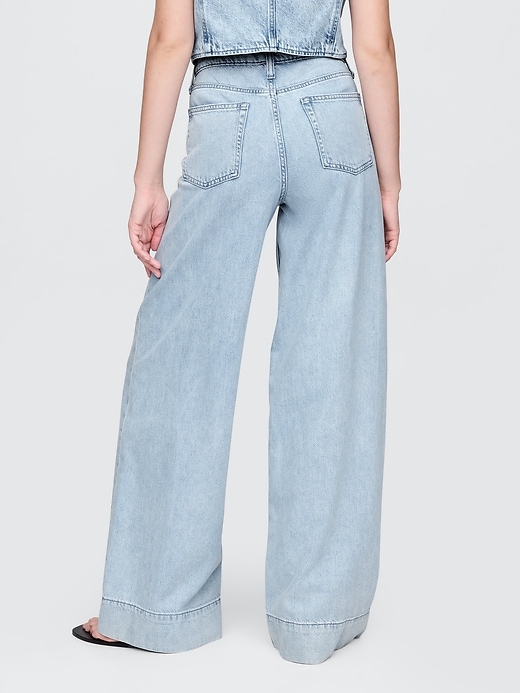 Image number 4 showing, Mid Rise UltraSoft Denim Baggy Trousers