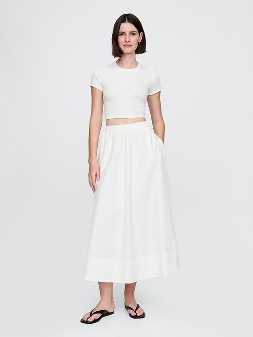 Image number 1 showing, Poplin Maxi Skirt