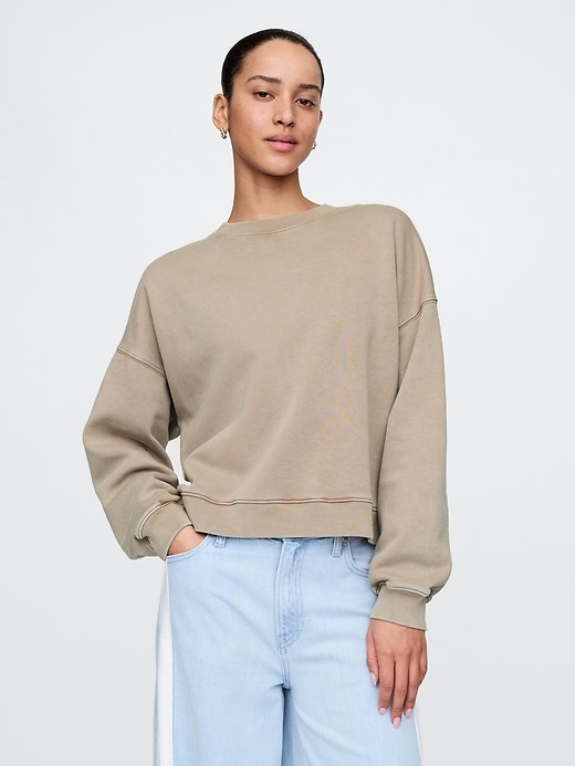 Image number 1 showing, VintageSoft Wedge Crewneck Sweatshirt