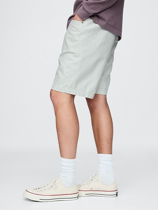 Image number 3 showing, Linen-Cotton Easy Shorts