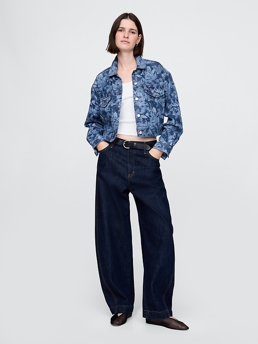 Image number 2 showing, Cropped Floral Denim Icon Jacket