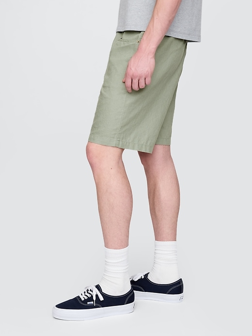 Image number 3 showing, Linen-Cotton Easy Shorts