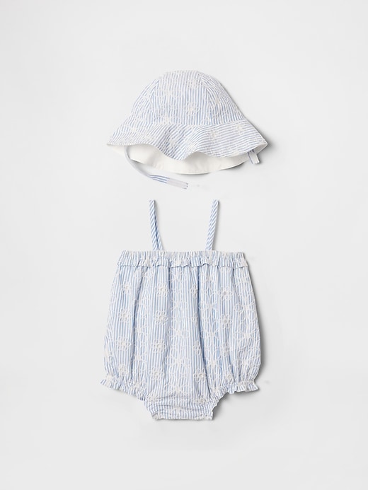 Image number 1 showing, Baby Eyelet Bubble Outfit Set