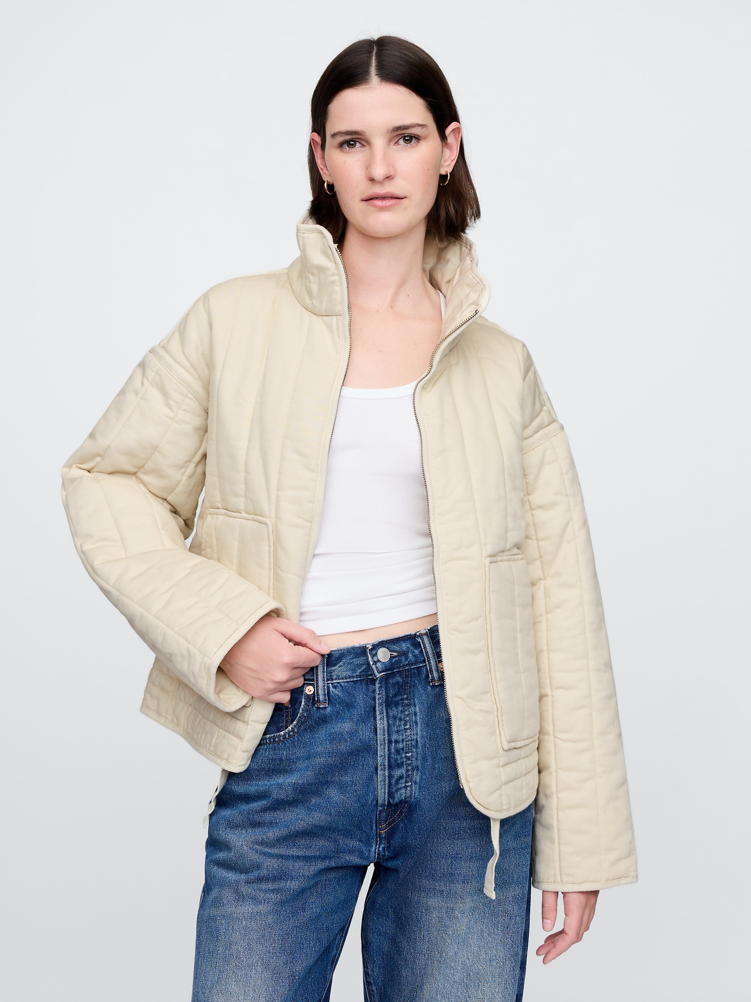 Oversized Quilted Liner Jacket