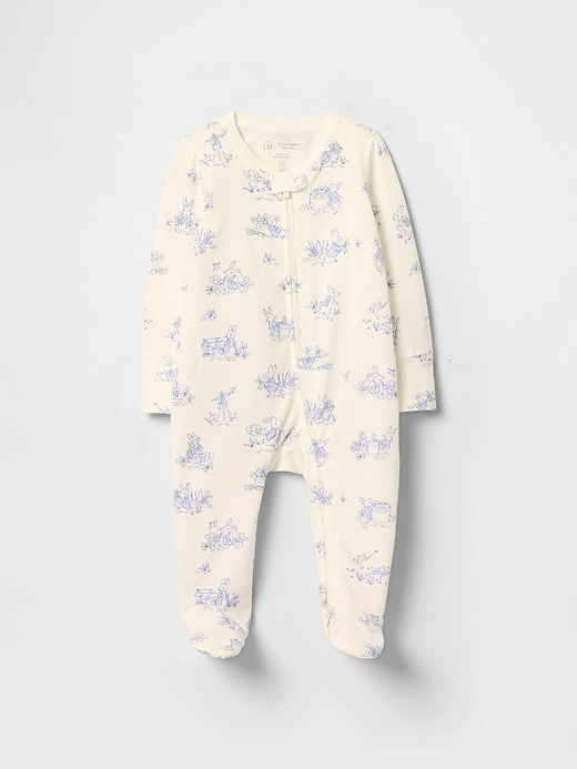 Image number 1 showing, Baby First Favorites Peter Rabbit™ Organic Cotton Footed One-Piece