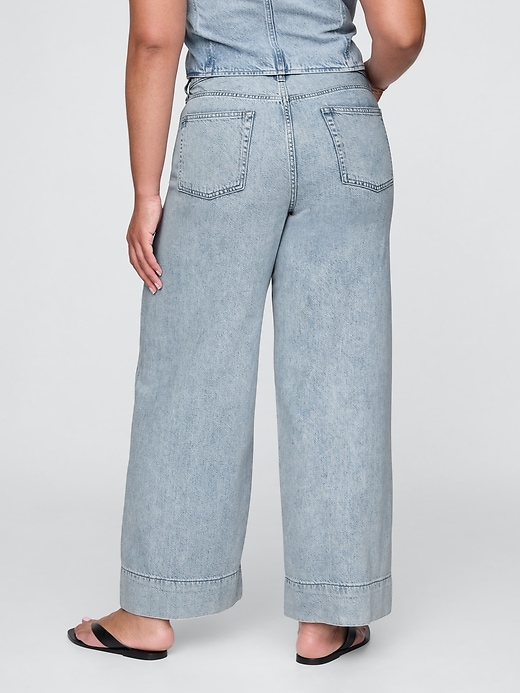 Image number 6 showing, Mid Rise UltraSoft Denim Baggy Trousers