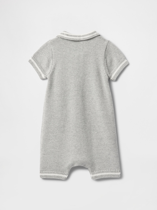 Image number 2 showing, Baby Polo Sweater Shorty One-Piece