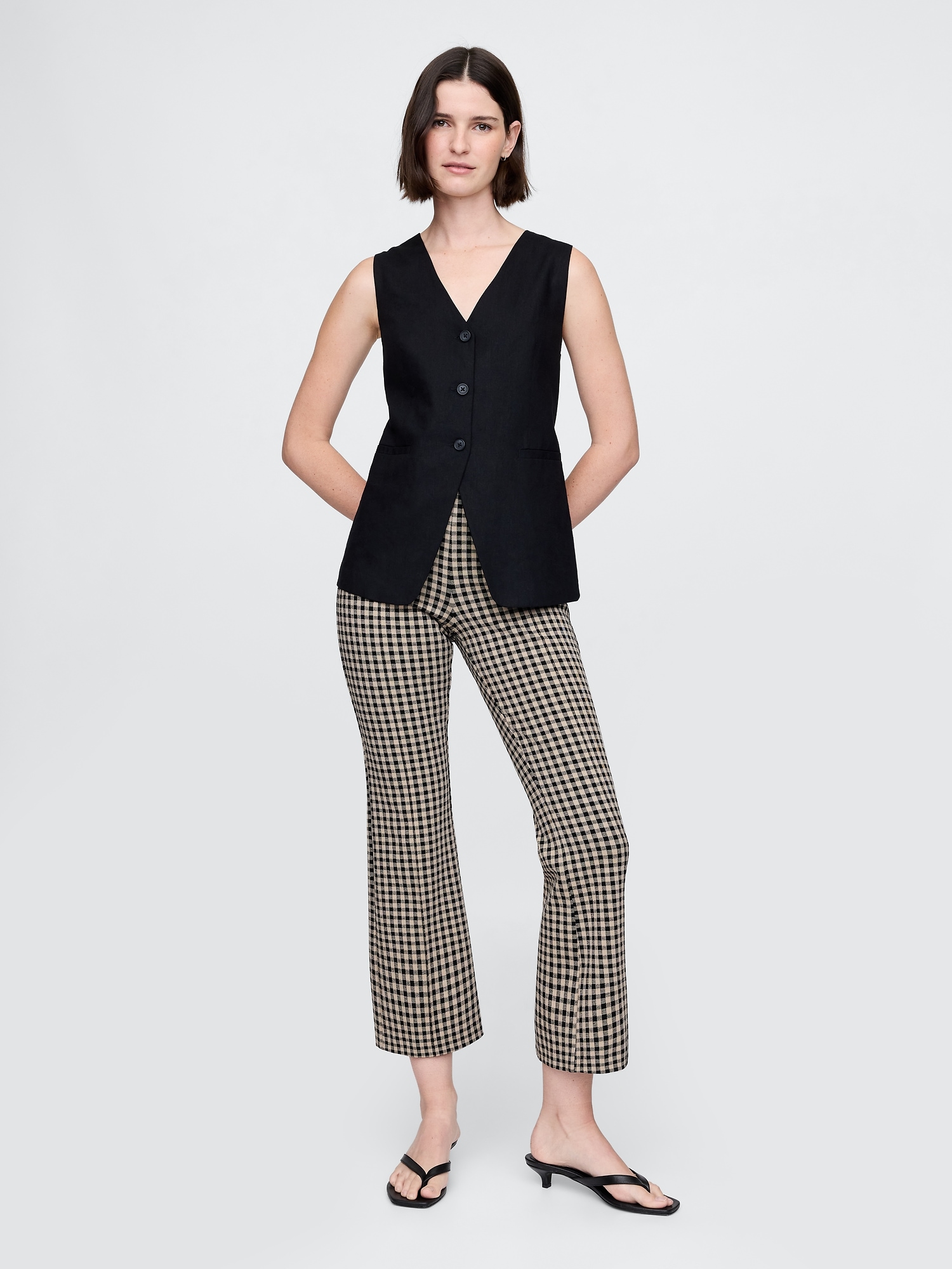 High Rise Ponte Crop Kick Pants