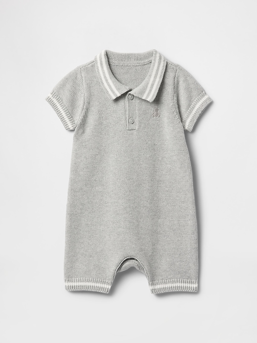 Image number 1 showing, Baby Polo Sweater Shorty One-Piece