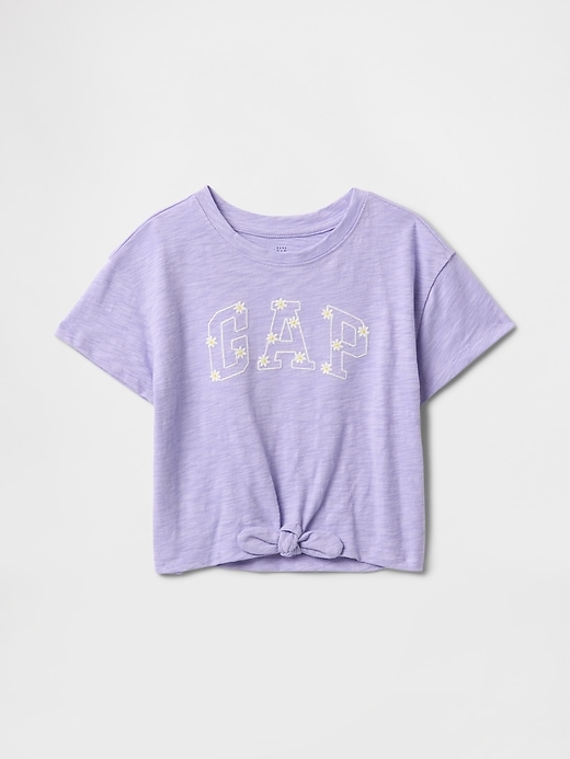 Image number 1 showing, Baby & Toddler Tie-Front Logo T-Shirt