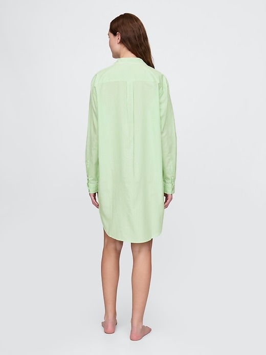 Image number 3 showing, Poplin PJ Shirtdress