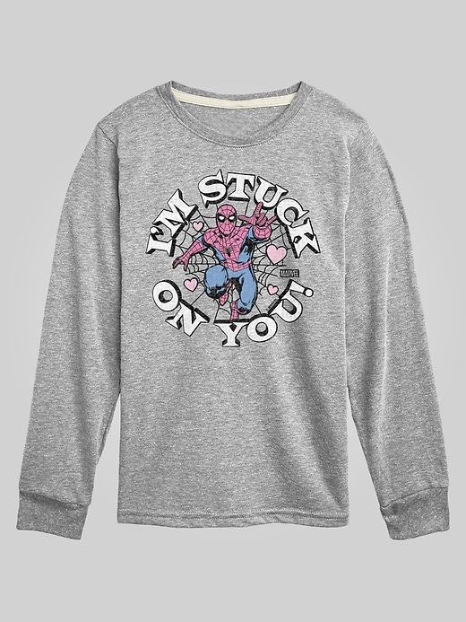 Image number 1 showing, Kids Marvel Spider Man Im Stuck On You Long Sleeve Graphic Tee