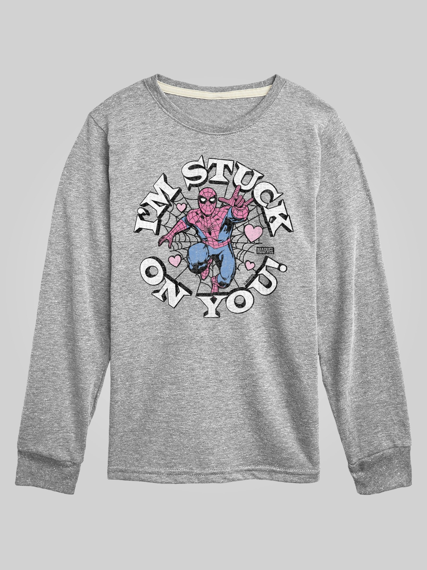 Kids Marvel Spider Man Im Stuck On You Long Sleeve Graphic Tee