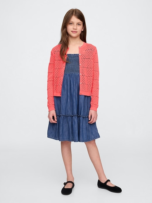 Image number 4 showing, Girls Pointelle Cardigan