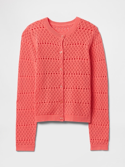 Image number 2 showing, Girls Pointelle Cardigan