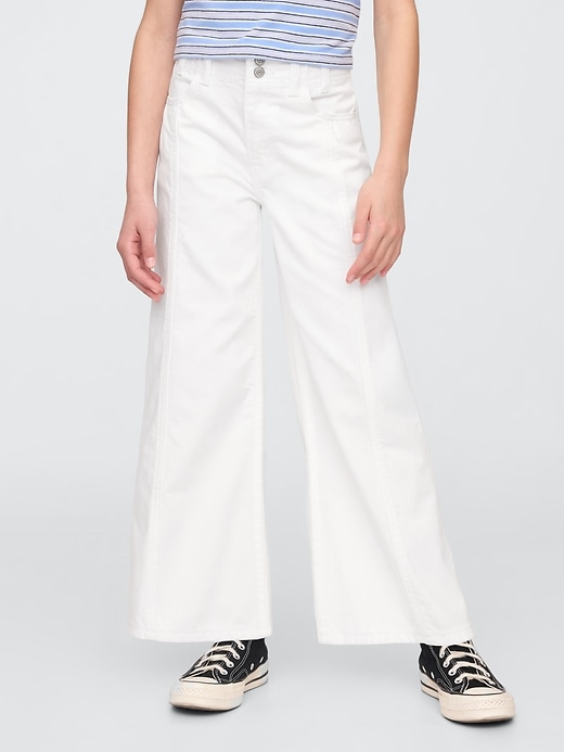 Image number 3 showing, Kids High Rise Stride Wide-Leg Ankle Jeans