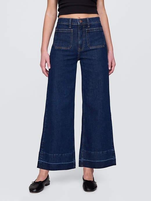 Image number 2 showing, High Stride Wide-Leg Ankle Jeans