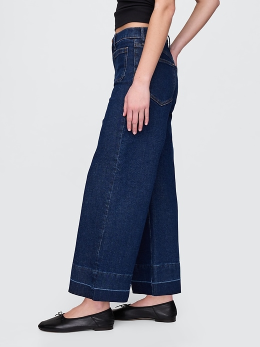 Image number 3 showing, High Stride Wide-Leg Ankle Jeans