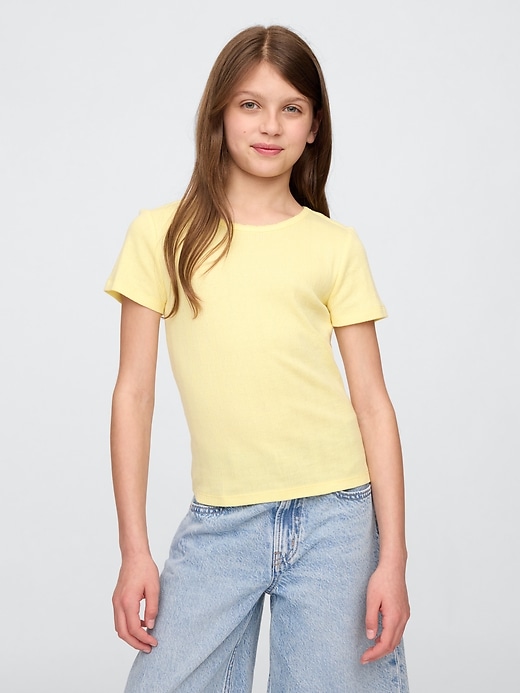 Image number 1 showing, Kids Pointelle T-Shirt