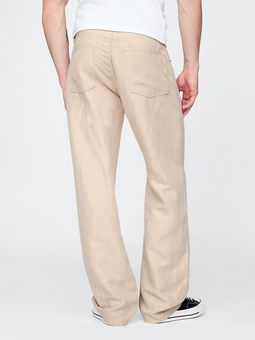 Image number 4 showing, Linen-Cotton '90s Loose Herringbone Pants