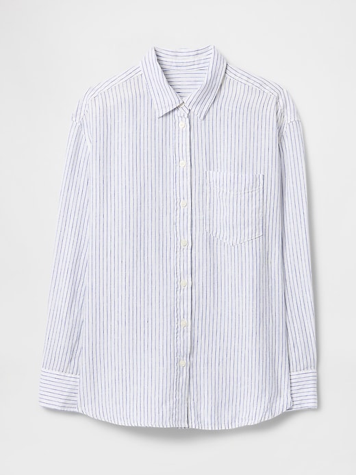 Image number 5 showing, 100% Linen Oversized Shirt