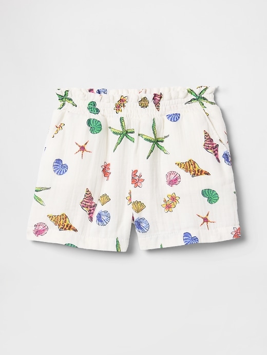 Image number 1 showing, Baby & Toddler Crinkle Gauze Pull-On Shorts