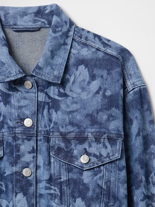 Image number 4 showing, Cropped Floral Denim Icon Jacket