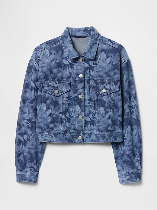 Image number 5 showing, Cropped Floral Denim Icon Jacket