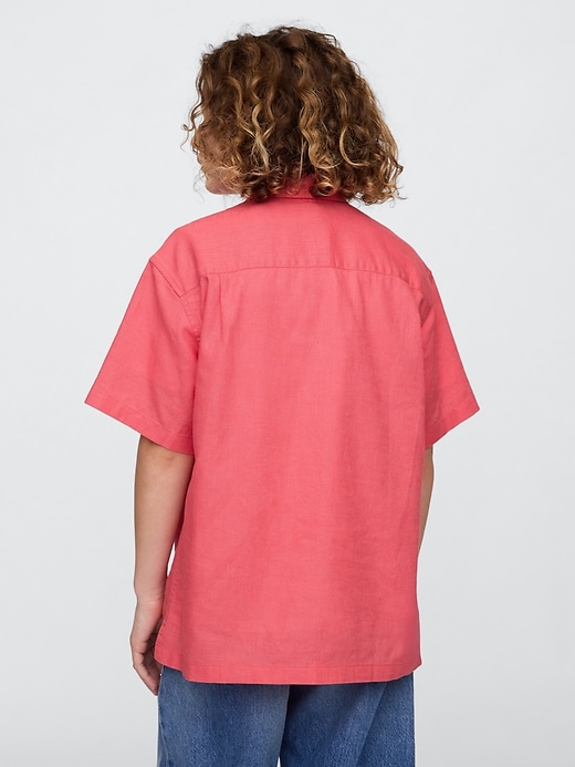 Image number 3 showing, Kids Linen-Cotton Relaxed Shirt