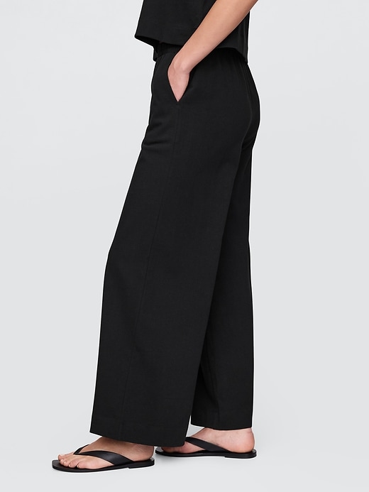 Image number 3 showing, Organic Cotton Heavyweight Cropped Wide-Leg Pants