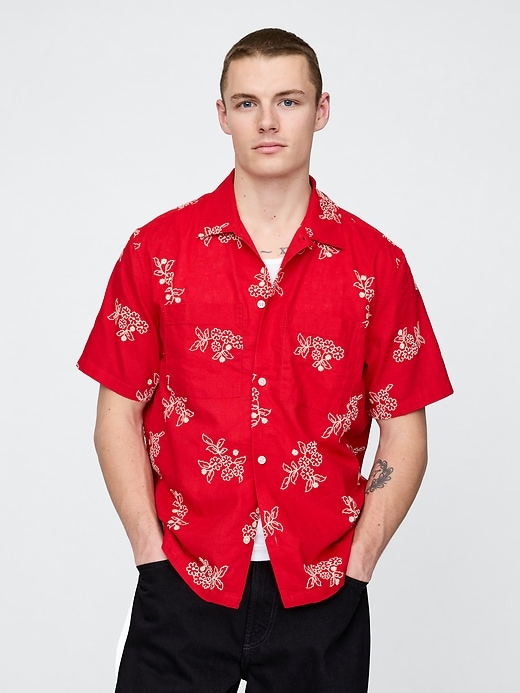 Image number 1 showing, Linen-Cotton Shirt