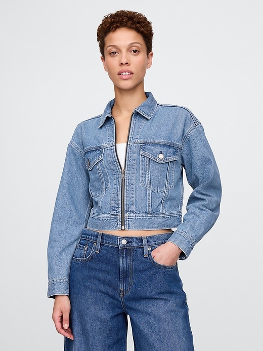 Image number 1 showing, Cropped UltraSoft Icon Denim Jacket