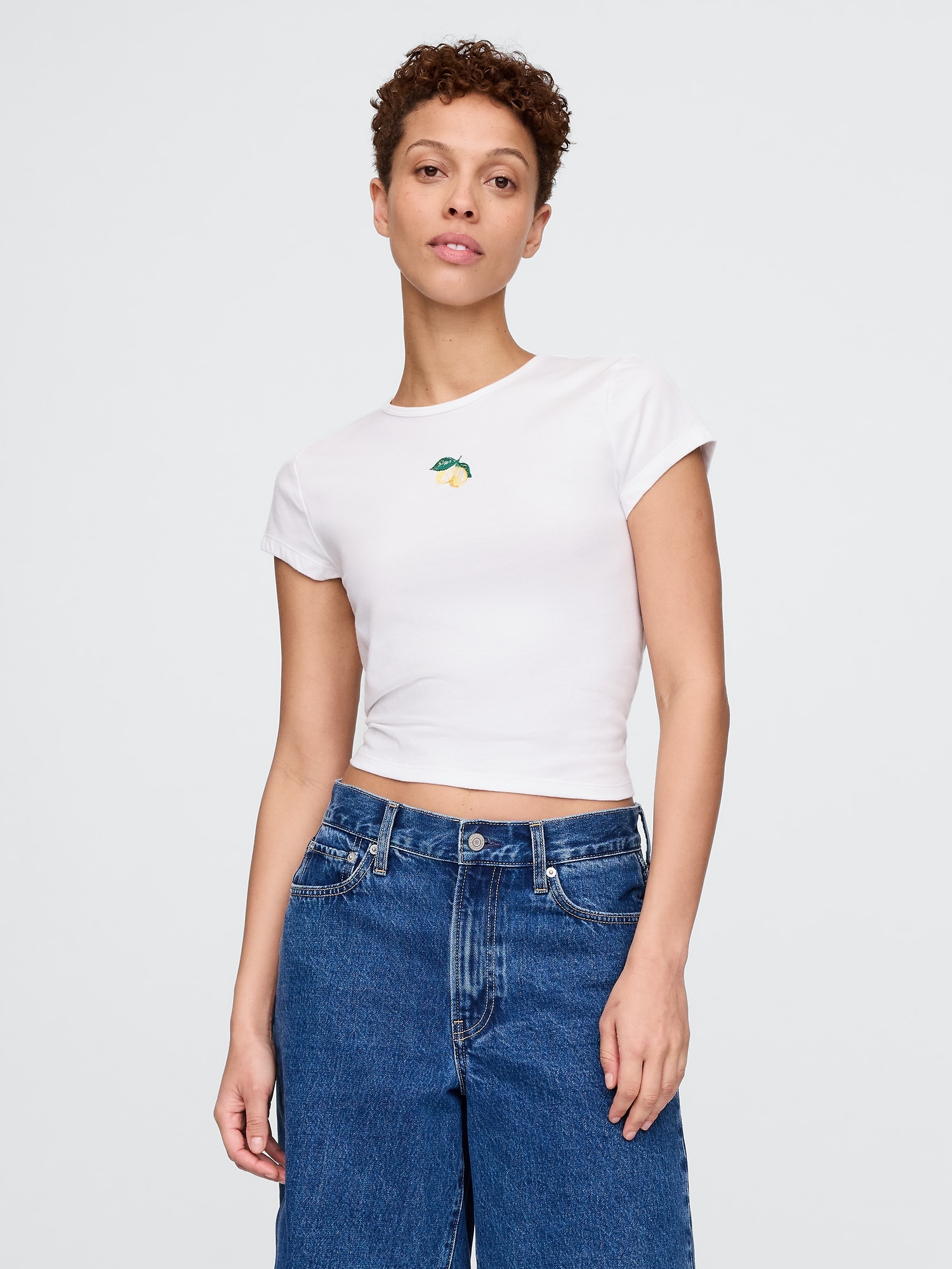 Cropped Graphic T-Shirt