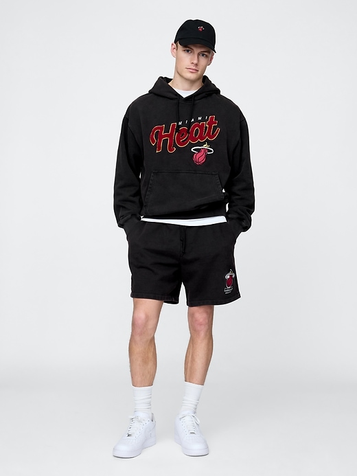 Image number 1 showing, NBA Miami Heat Logo Heavyweight Sweat Shorts