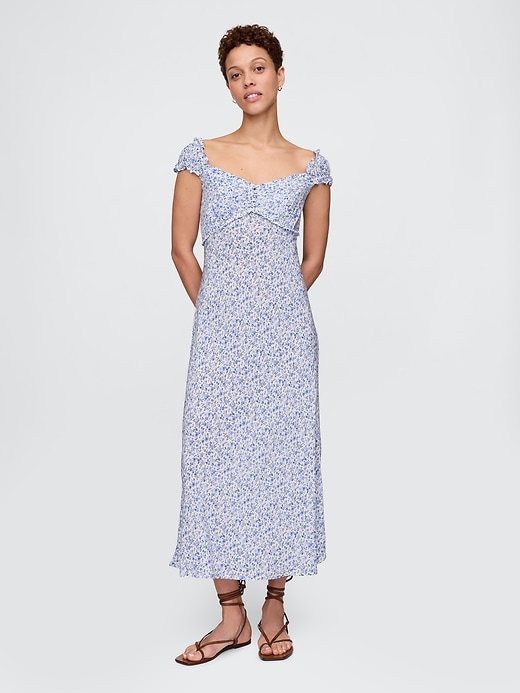 Image number 1 showing, Crepe Sweetheart Maxi Dress