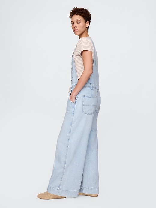 Image number 3 showing, UltraSoft Denim Baggy Overalls