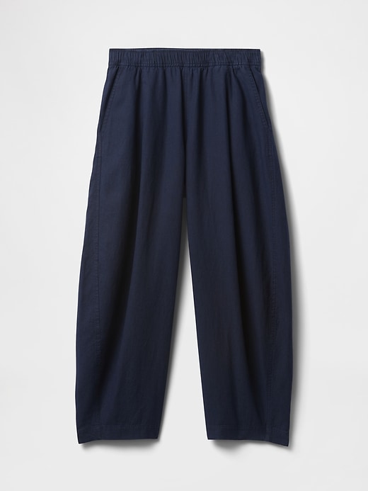 Image number 8 showing, Mid Rise Linen-Blend Easy Barrel Pants