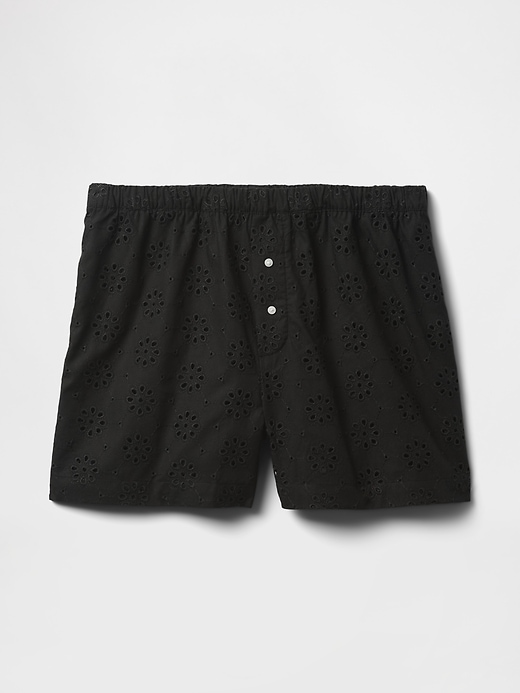 Image number 3 showing, Eyelet Poplin PJ Boxer Shorts