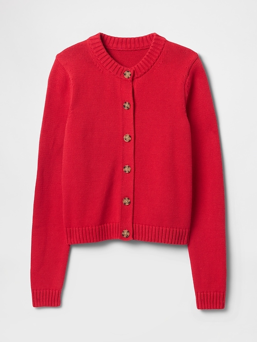 Image number 5 showing, 100% Cotton Crewneck Cardigan