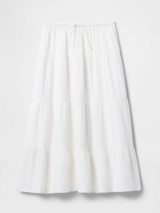 Image number 5 showing, Crinkle Gauze Tiered Maxi Skirt