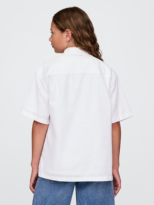 Image number 3 showing, Kids Linen-Cotton Relaxed Shirt