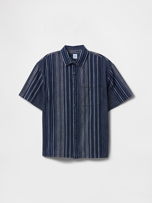 Image number 2 showing, Kids Relaxed Indigo Stripe Shirt