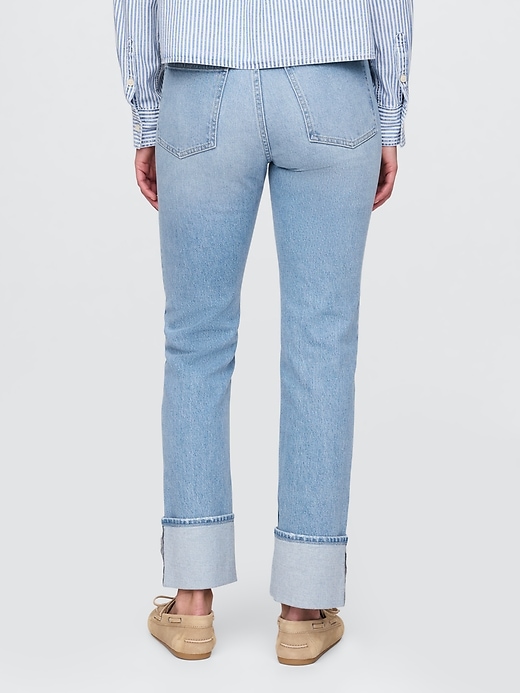 Image number 5 showing, High Rise Cuffed '90s Straight Jeans