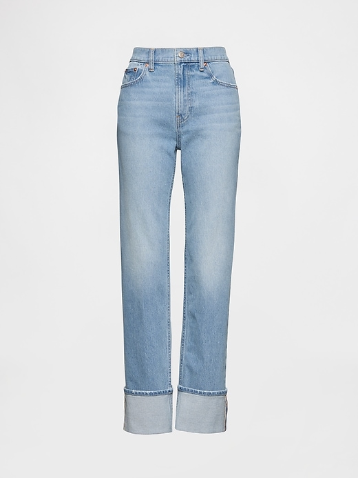 Image number 6 showing, High Rise Cuffed '90s Straight Jeans