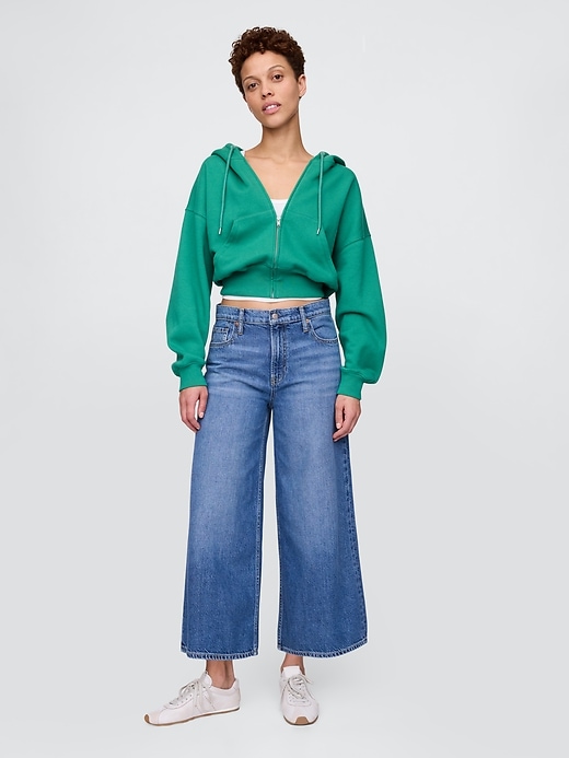 Image number 1 showing, Mid Rise UltraSoft Crop Baggy Jeans